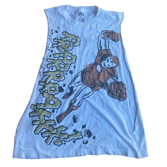 Uniqlo Marvel Graphic Iron Man Sleevless T Shirt Size Large - Picture 2 of 4